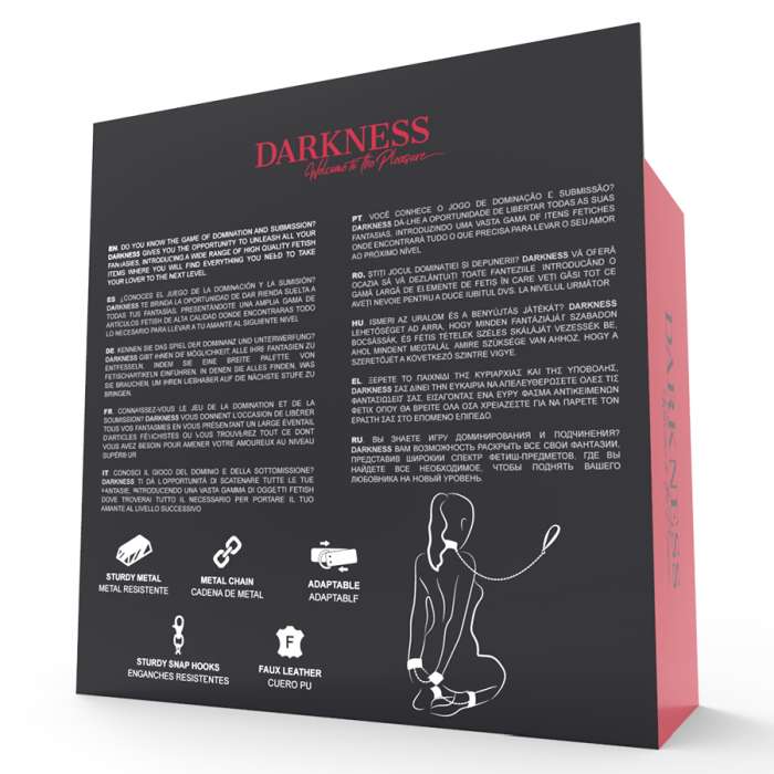 COLEIRA E ALGEMAS EM COURO - DARKNESS
