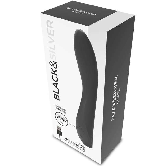 VIBRADOR CONTROLE DE TOQUE RECARREGAVEL - BLACK & SILVER KEAN