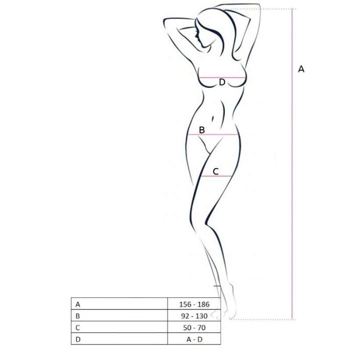 BODYSTOCKING -PASSION WOMAN BS050 BLACK ONE SIZE