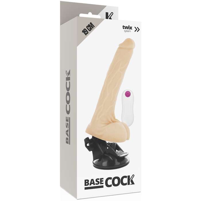 VIBRADOR REALISTICO COM CONTROLE REMOTO - BASECOCK 19 CM