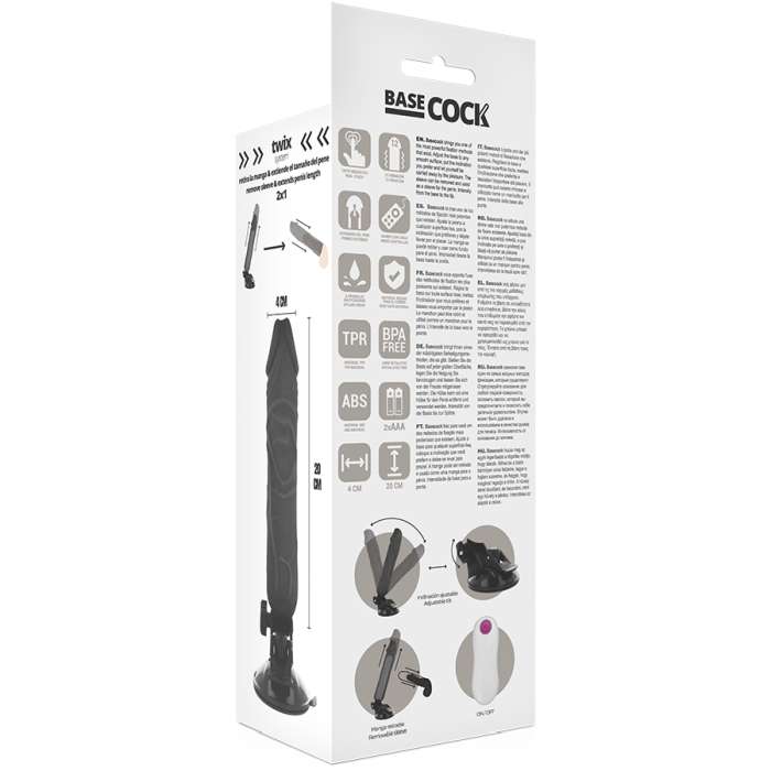 VIBRADOR REALISTICO COM CONTROLE REMOTO - BASECOCK