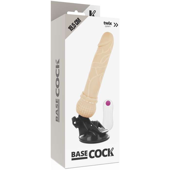 VIBRADOR REALISTICO COM CONTROLE REMOTO - BASECOCK 19,5 CM