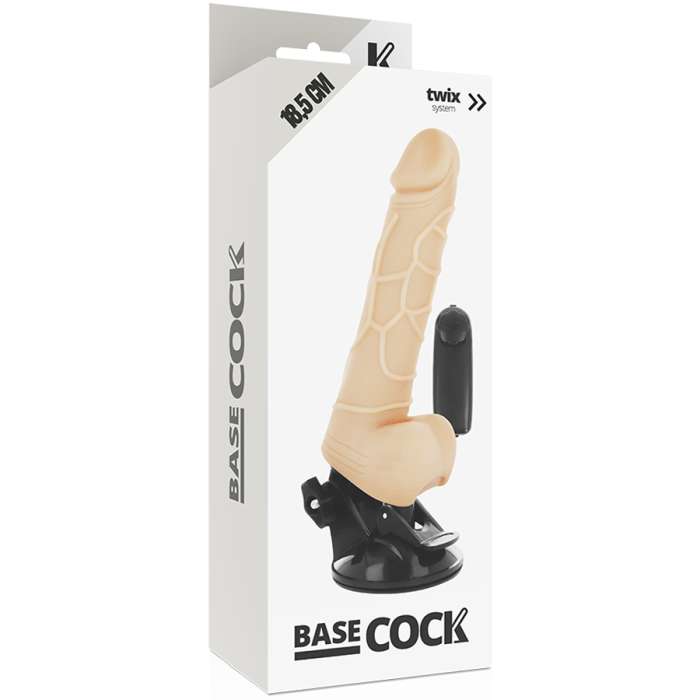 VIBRADOR REALISTICO COM CONTROLE REMOTO - BASECOCK 18,5 CM