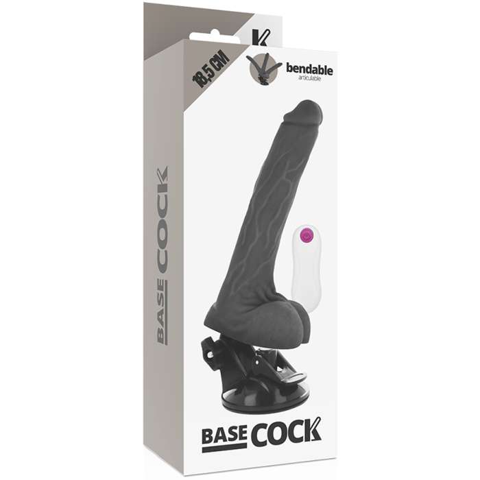 VIBRADOR REALISTICO COM CONTROLE REMOTO - BASECOCK 18,5 CM