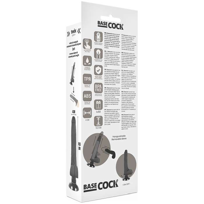 VIBRADOR REALISTICO - BASECOCK 18.5 CM