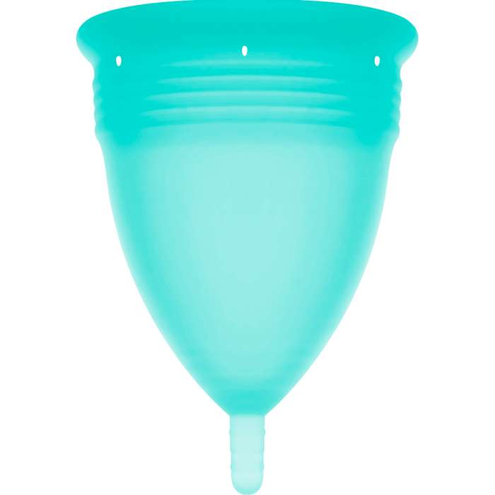 COPA MENSTRUAL STERCUP TAMANHO L AQUAMARINE COR FDA SILICONE