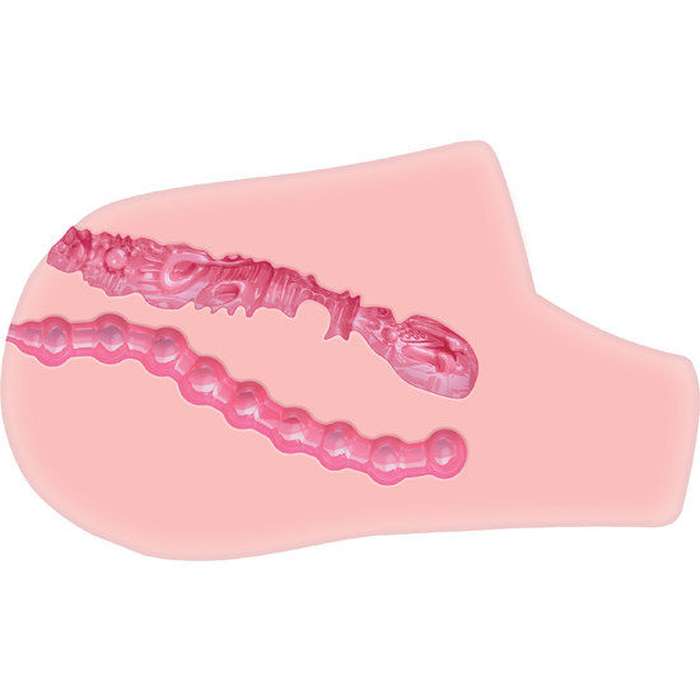 MASTURBADOR ANATOMICO COM VIBRADOR - VAGINA E ANUS