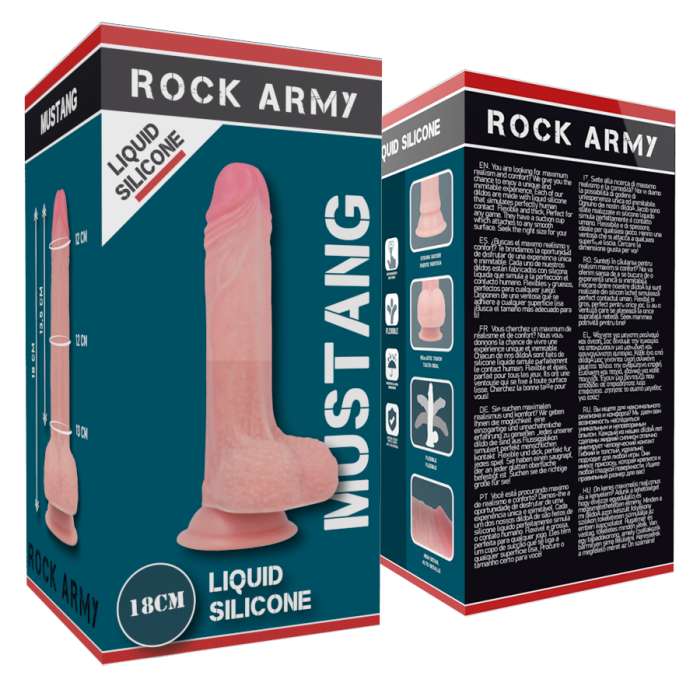 DILDO REALISTICO - ROCKARMY LIQUID SILICONE 18CM