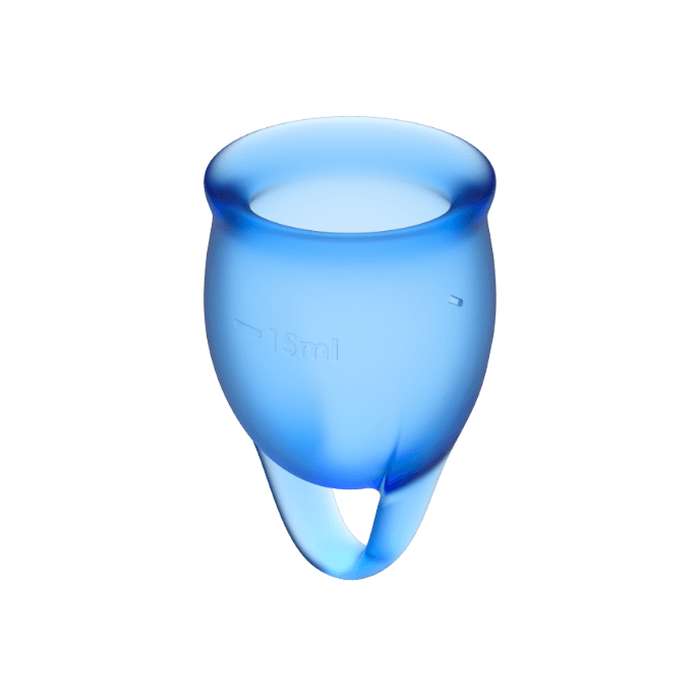 COPO MENSTRUAL - SATISFYER  AZUL ESCURO 15 + 20ML