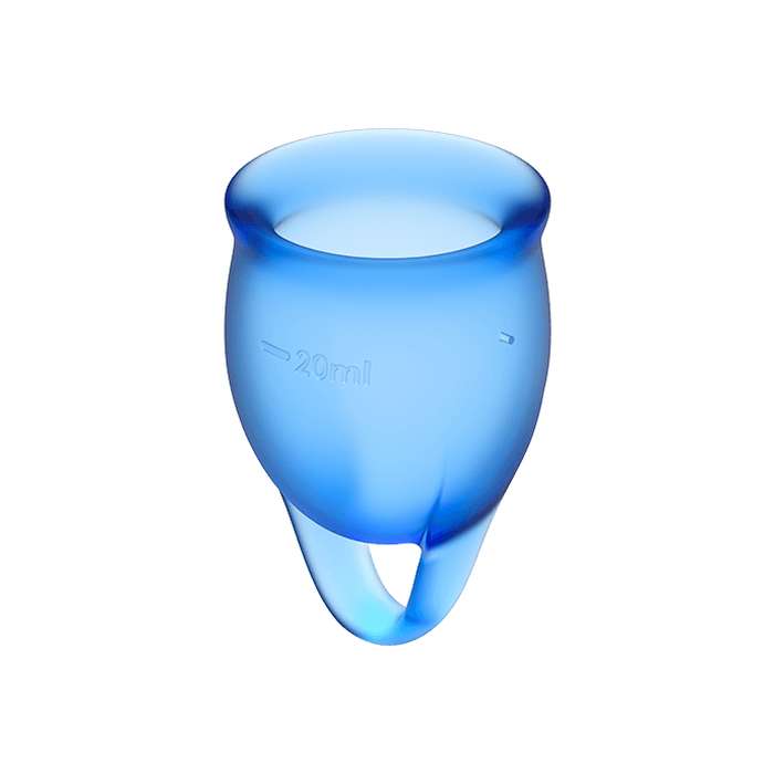 COPO MENSTRUAL - SATISFYER  AZUL ESCURO 15 + 20ML
