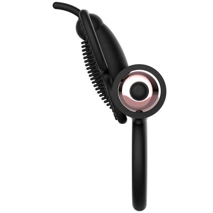 COQUETTE COCK RING BORBOLETA ANEL VIBRADOR PRETO / OURO