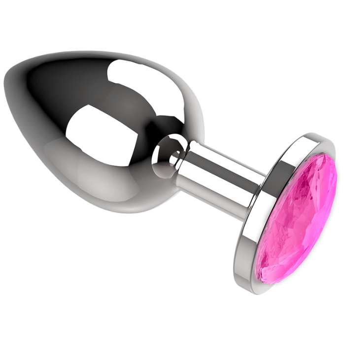 COQUETTE PLUG ANAL DE METAL TALLA S PINK CLEAR 2.7X 8CM