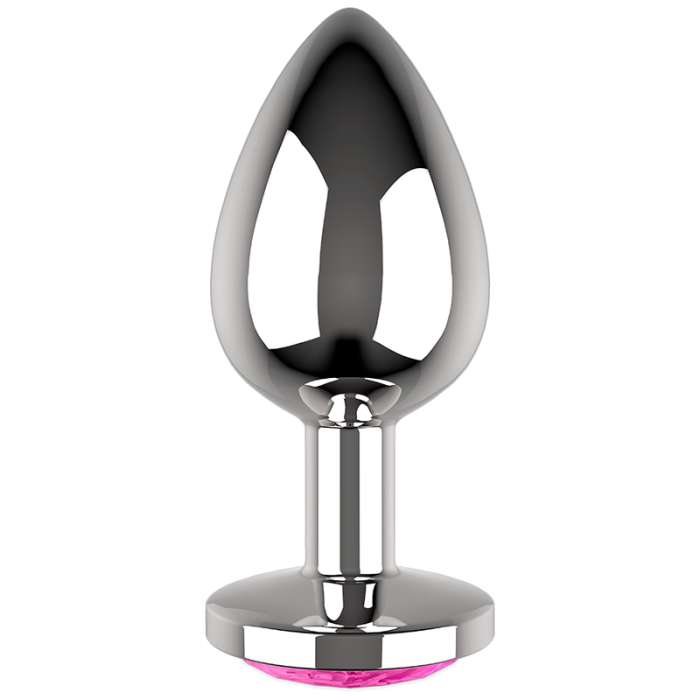 COQUETTE PLUG ANAL DE METAL TALLA S PINK CLEAR 2.7X 8CM