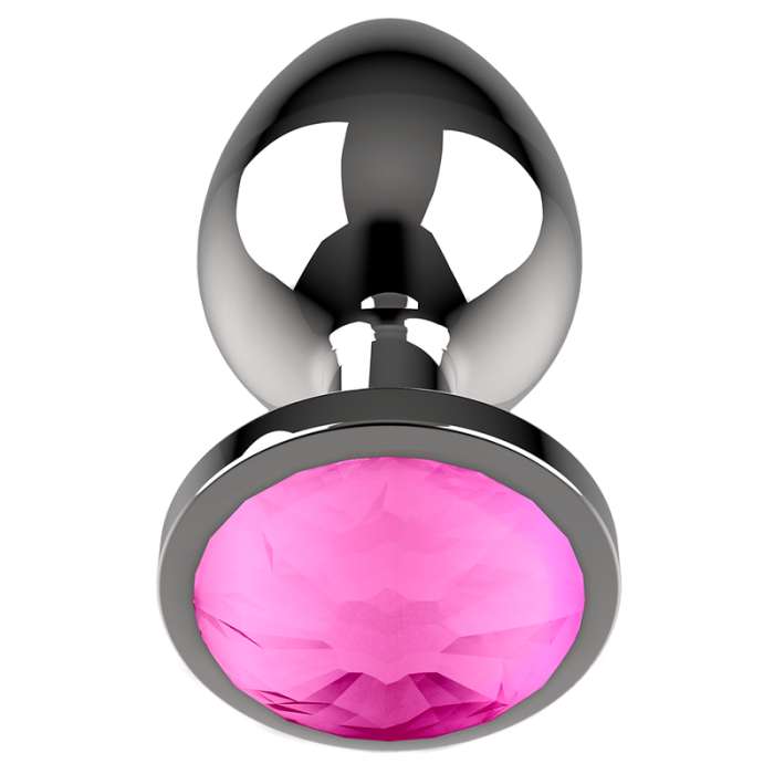 COQUETTE PLUG ANAL DE METAL TALLA S PINK CLEAR 2.7X 8CM