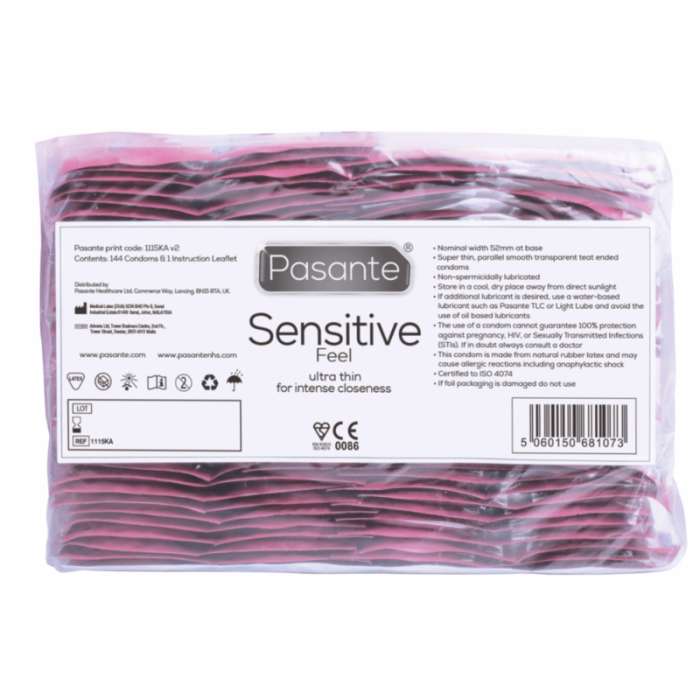 PRESERVATIVOS - PASANTE SENSITIVE ULTRAFINO 144 UNIDADES