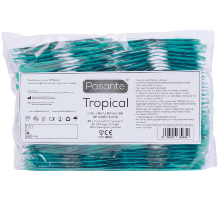PRESERVATIVOS - PASANTE SABORES TROPICAL 144 UNIDADES