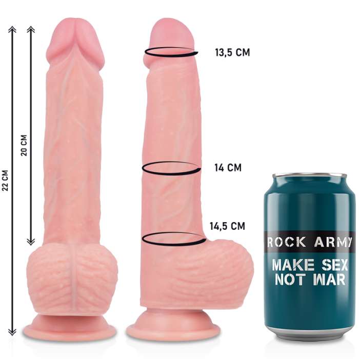 DILDO COM VIBRAÇÃO E ROTAÇÃO - ROCKARMY HAWK  22 CM