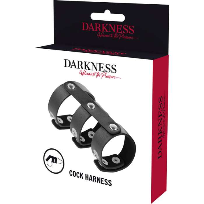 ANEL DUPLO PARA PÉNIS E TESTICULOS - DARKNESS