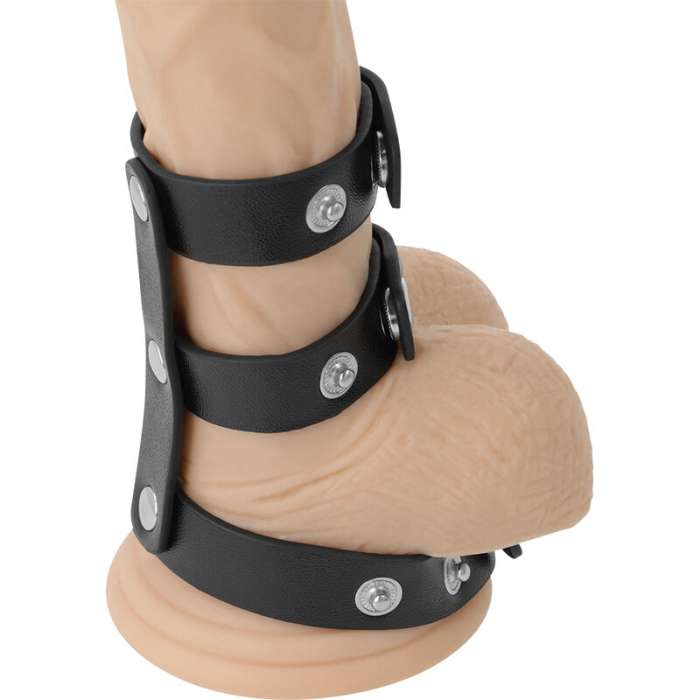 ANEL DUPLO PARA PÉNIS E TESTICULOS - DARKNESS