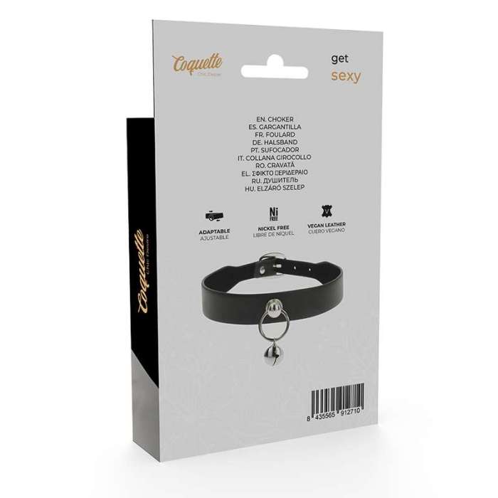 COQUETTE COLLAR CUERO VEGANO ACCESORIO WOMAN CASCABEL
