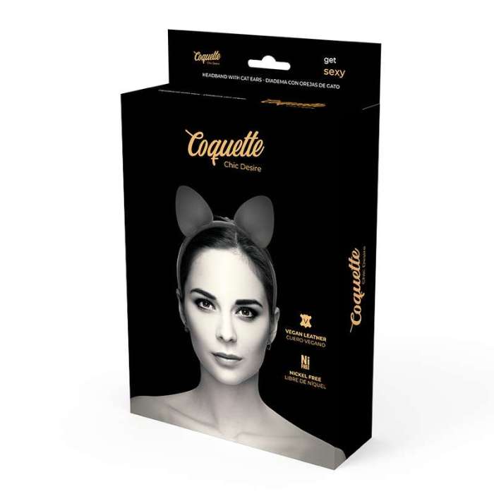 TIARA DE COURO VEGANO - COQUETTE