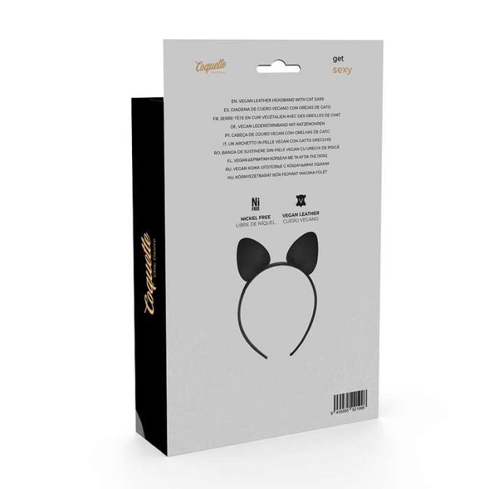 TIARA DE COURO VEGANO - COQUETTE