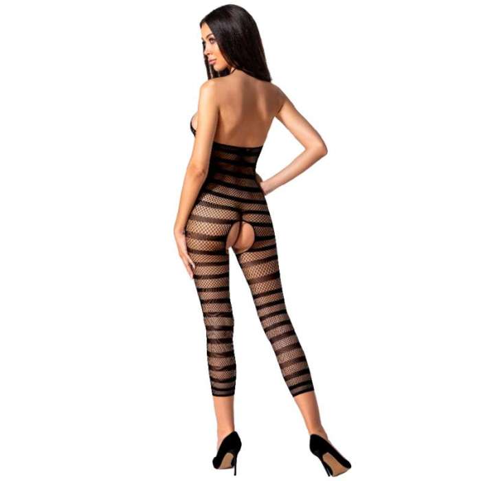 PASSION WOMAN BS081 BODYSTOCKING - BLACK ONE SIZE