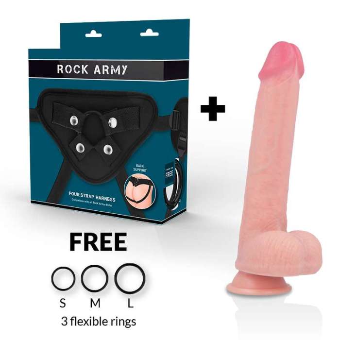 ARNÊS COM DILDO - ROCK ARMY 24CM
