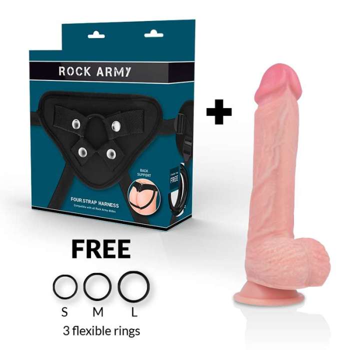 ARNÊS COM DILDO - ROCK ARMY 21CM