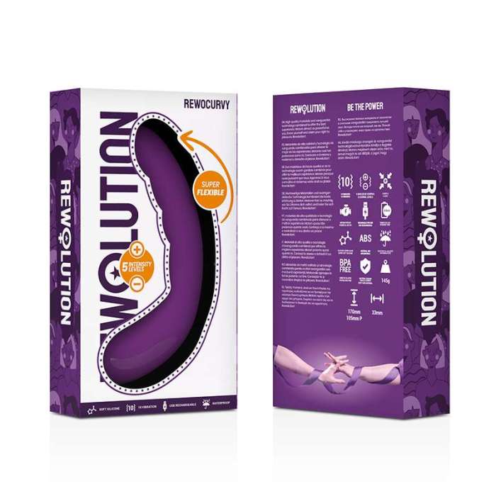 VIBRADOR FLEXIVEL RECARREGAVEL - REWOLUTION REWOCURVY