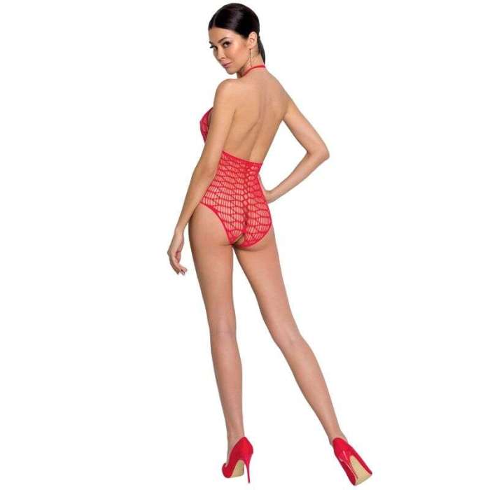 BODYSTOCKING - PASSION WOMAN BS087 - RED ONE SIZE