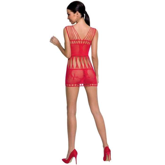 VESTIDO - PASSION WOMAN BS090 BODYSTOCKING - RED ONE SIZE