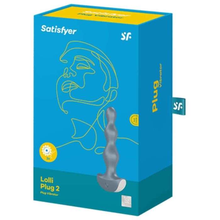 SATISFYER LOLLI PLUG 2 PLUG VIBRATOR - CINZA
