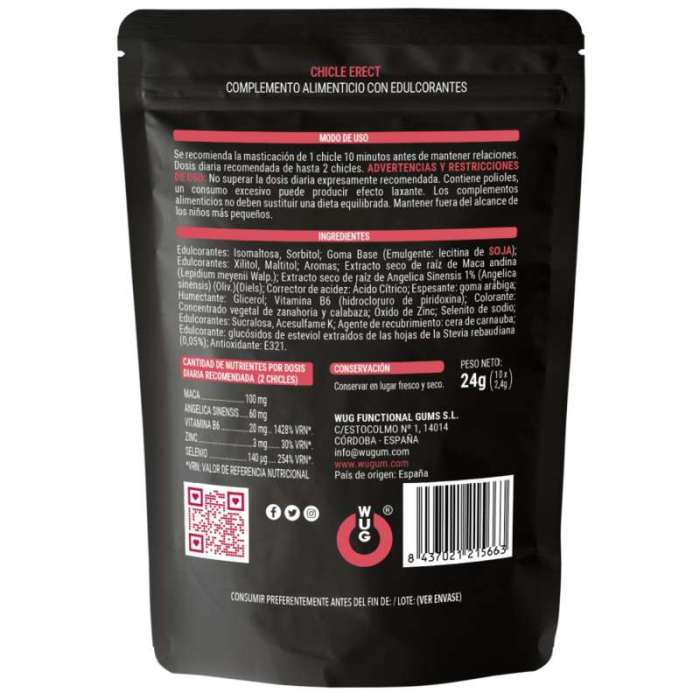 POTENCIADOR SEXUAL - WUG ERECT ERECTION ENHANCER 10 UNITS