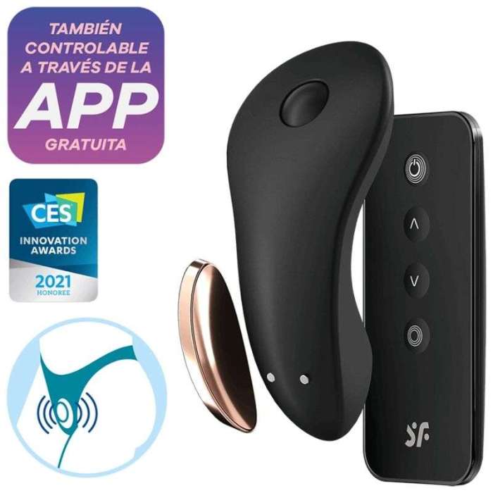 VIBRADOR PARA CUECA COM APP E CONTROLE REMOTO - SATISFYER LITTLE SECRET