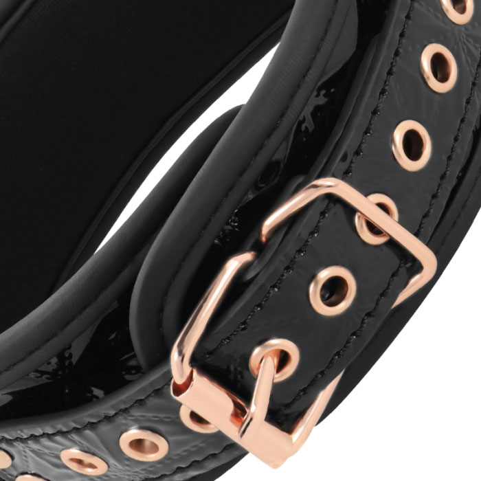 COLAR COM CORRENTE DE METAL - BEGME BLACK EDITION COLAR DE COURO PREMIUM VEGAN