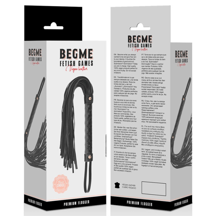 CHICOTE - BEGME BLACK EDITION VEGAN LEATHER FLOGGER