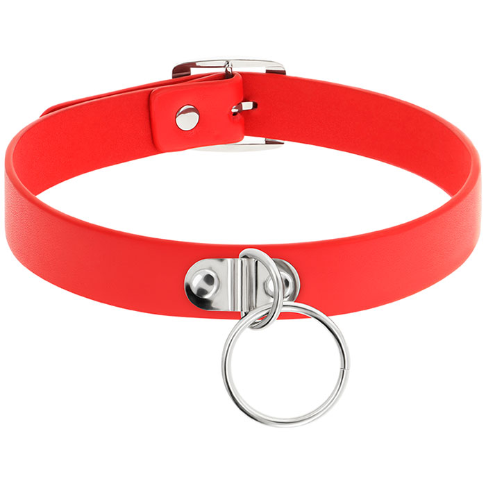 COLAR - COQUETTE HAND CRAFTED CHOKER FETISH - RED