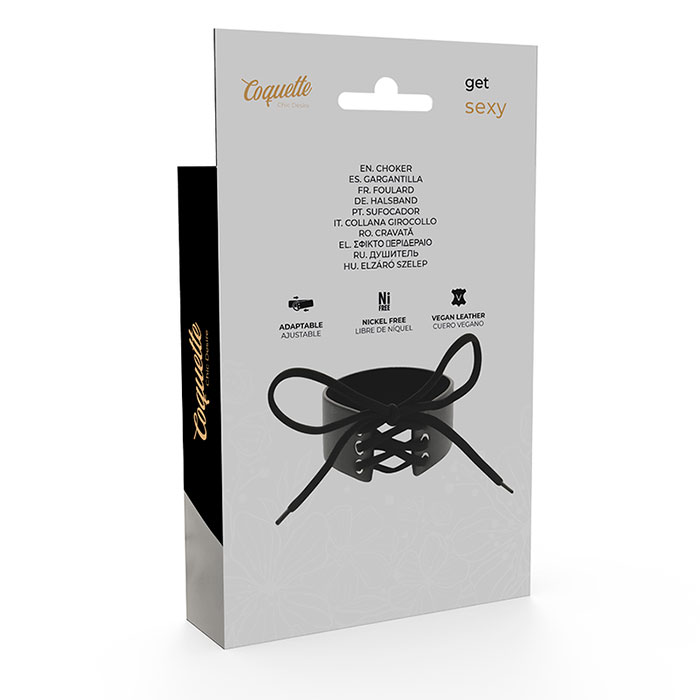 COLAR DE COURO VEGAN - COQUETTE
