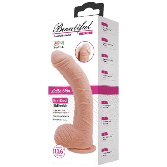 DILDO REALISTA COM VENTOSA - 27 CM