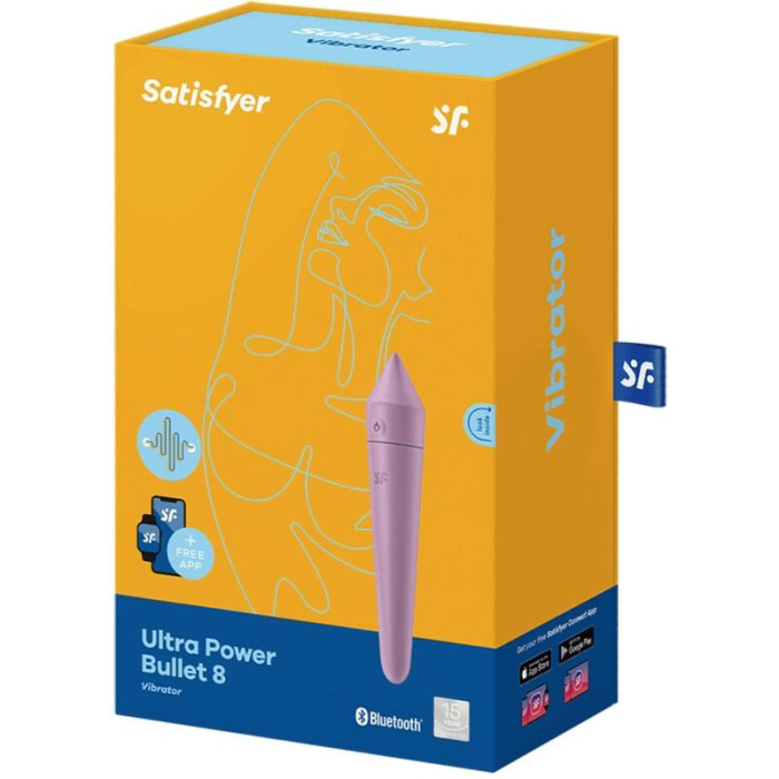 BALA COM VIBRAÇÃO COM APP - SATISFYER ULTRA POWER BULLET 8