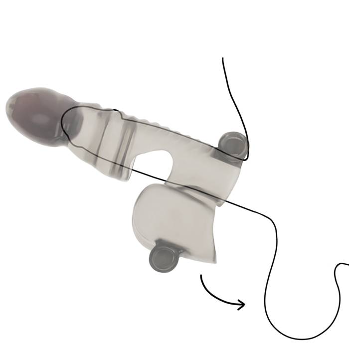 MANGA PARA PÉNIS E TESTICULOS COM VIBRAÇÃO - OHMAMA