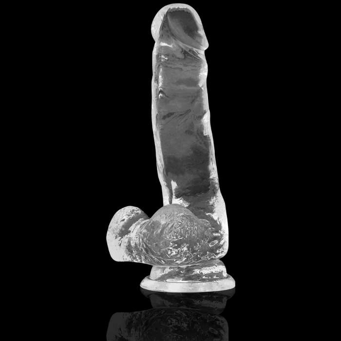 DILDO REALISTICO GELATINOSO - X RAY CLEAR 18,5 CM X 3,8 CM