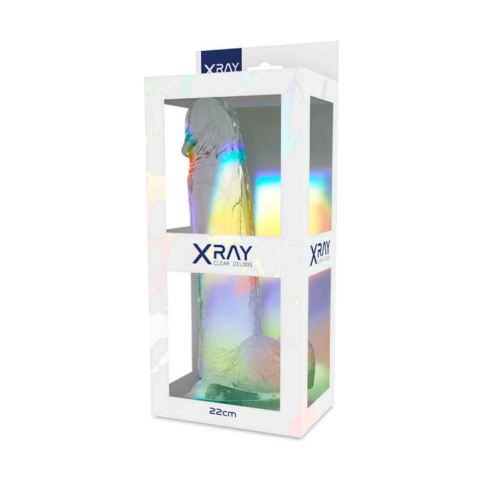 DILDO REALISTICO GELATINOSO -  X CLEAR 22 CM X 4,6 CM