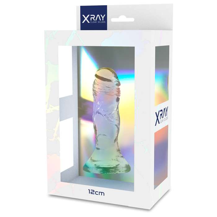DILDO REALISTICO GELATINOSO -XRAY CLEAR COCK 12CM X 2.6CM