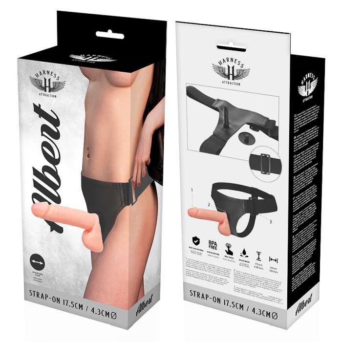 ARNÊS COM DILDO 17,5CM HARNESS ATTRACTION