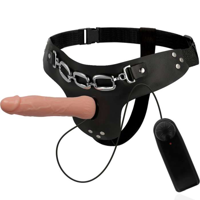 ARNÊS COM DILDO COM VIBRAÇÃO E CONTROLO REMOTO -HARNESS ATTRACTION 19CM
