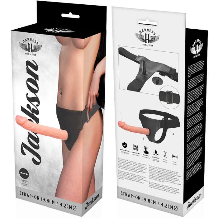 ARNÊS COM DILDO JACKSON - HARNESS ATTRACTION19.8CM