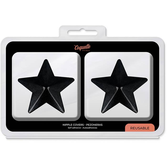 TAPA MAMILOS - COQUETTE CHIC DESIRE NIPPLE COVERS - BLACK STARS