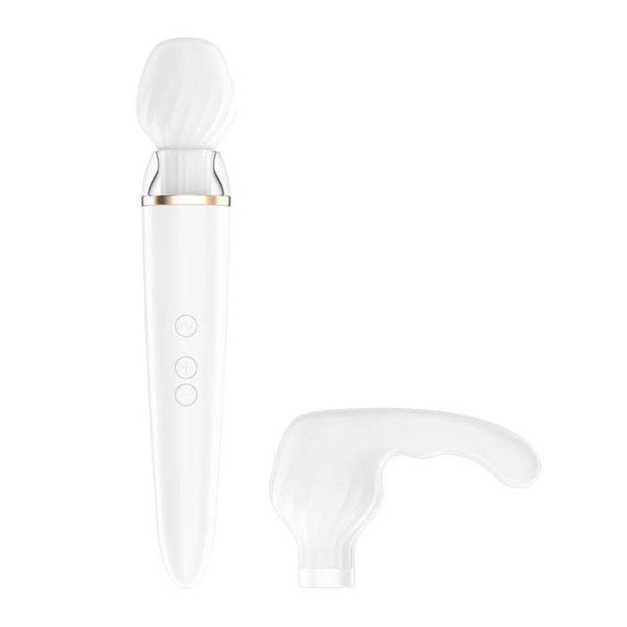 VARINHA COM VIBRAÇÃO - SATISFYER DOUBLE WAND-ER WHITE